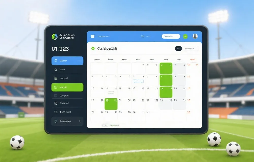 赛事日程表界面示意